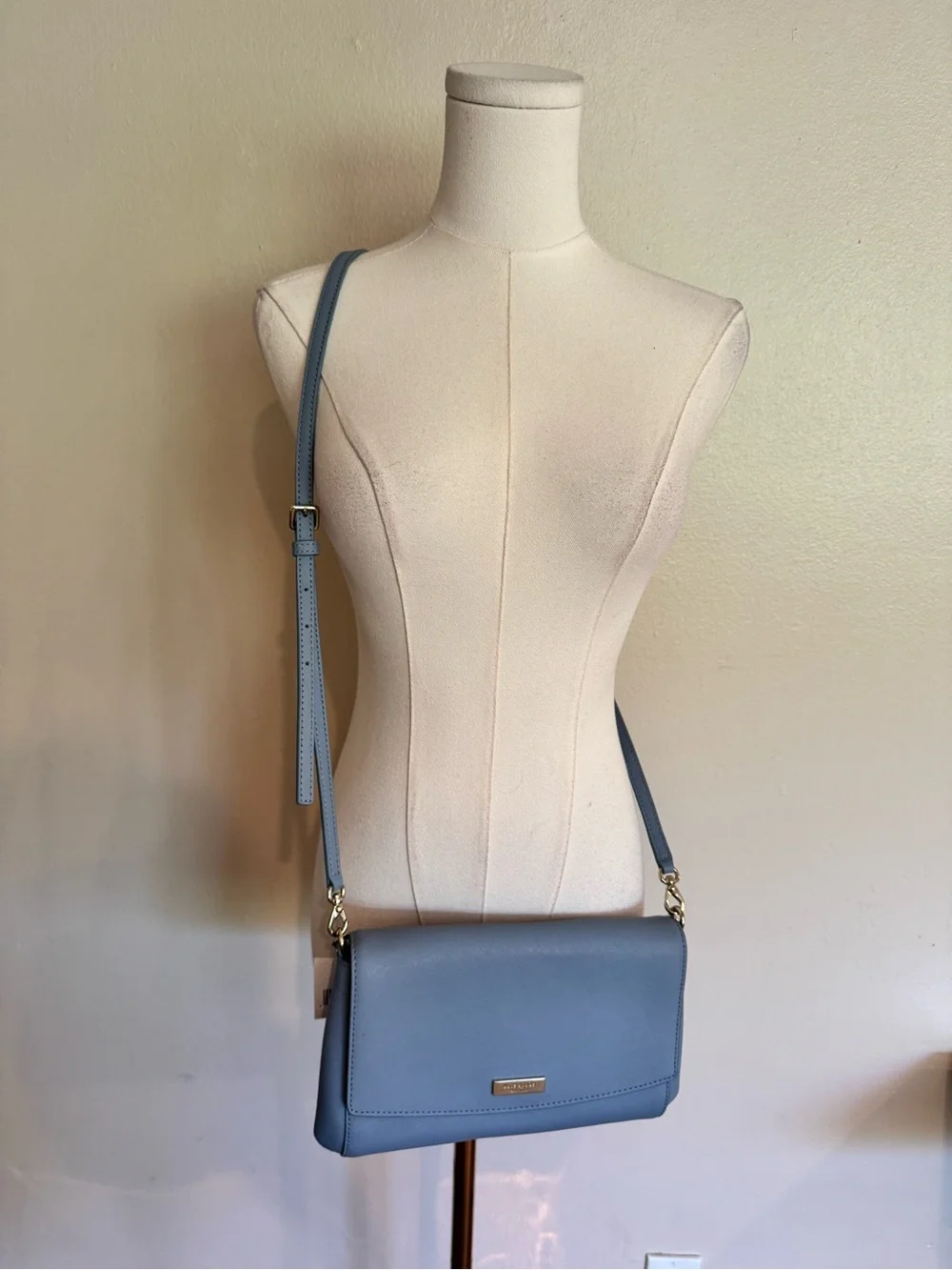 NWT kate spade Blue Leather Crossbody/Shoulder Bag with detachable leather strap